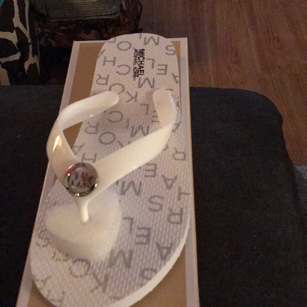 White Mk sandals